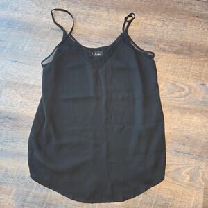 Lulu's Sweet Fling Black Mesh Tank Top Medium